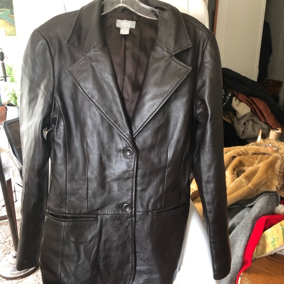 Leather jacket slim fitting - Picture 1 of 4